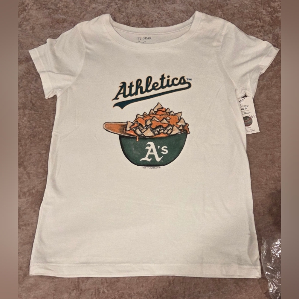 Athletics Tiny Turnip Women's Nacho Helmet T-Shirt - White